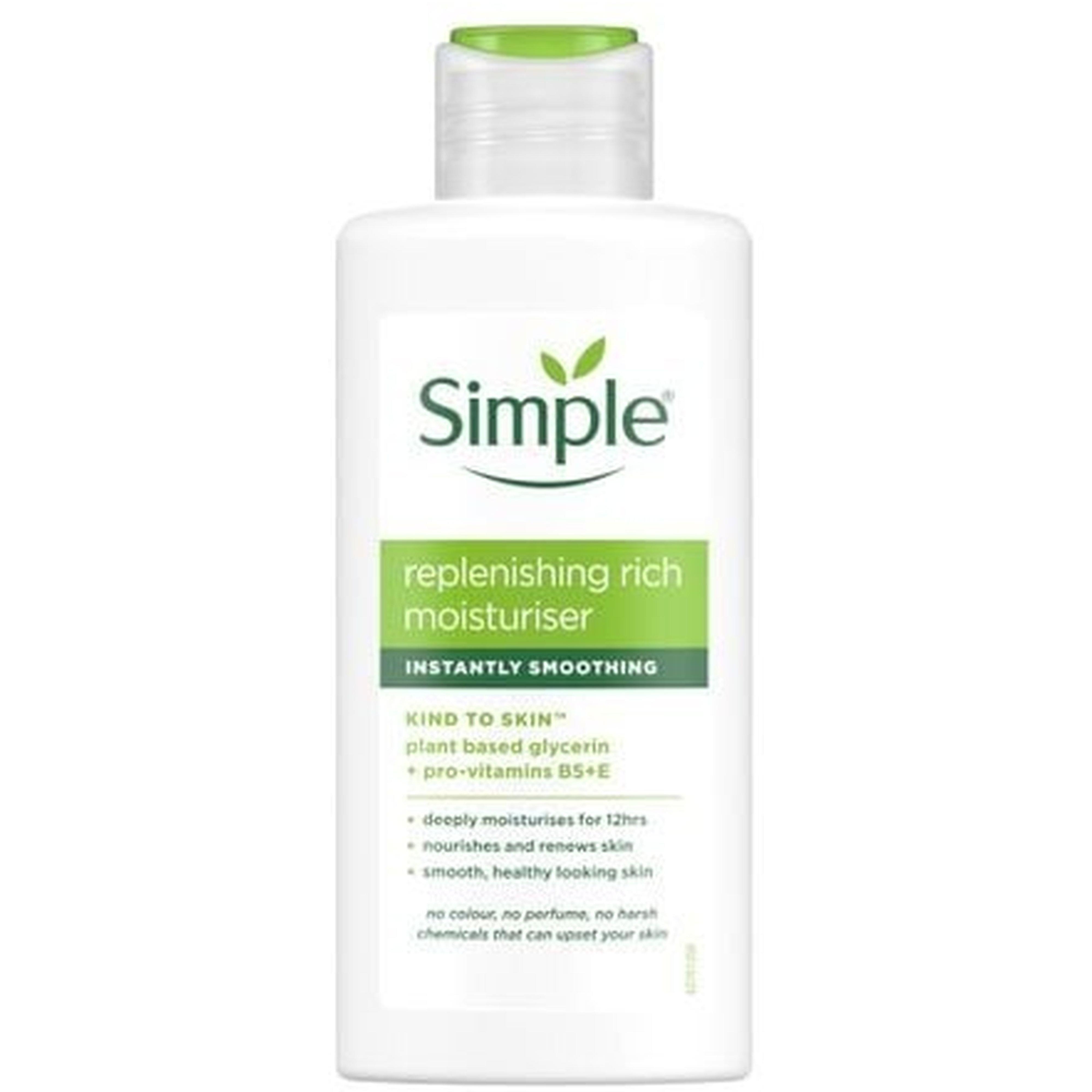 Крем увлажняющий для лица Simple Kind to Skin Replenishing Rich Moisturiser 125 мл фото 1