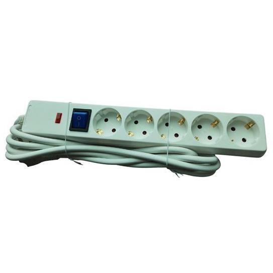 Сетевой фильтр 2E 5xТип F, 3x1.5мм кв, 16A (2E-SP515OSM3WH) фото 1