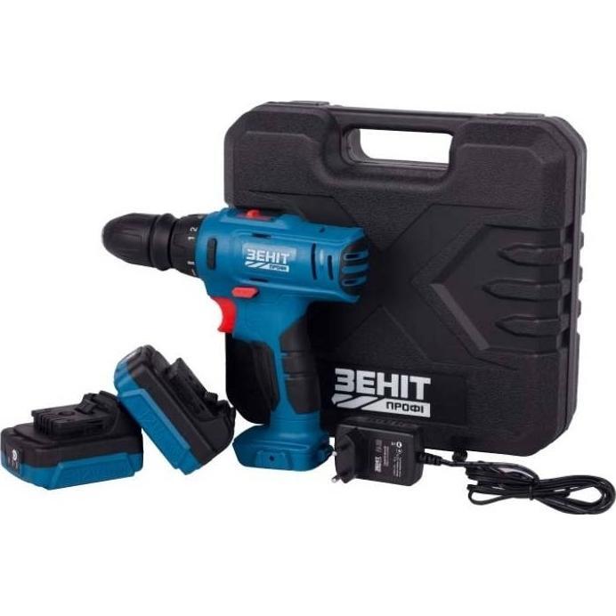 Шуруповерт-дрель аккумуляторная Зенит Профи ЗПША-12/15 DFR/B 12В 2х1.5А·ч (853794) фото 1