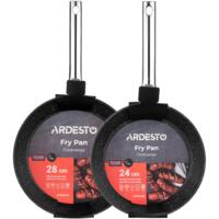 Набор сковород Ardesto Gemini Abetone 28 см, 24 см, чорний, алюминий (AR1928GBH_AR1924GBH)