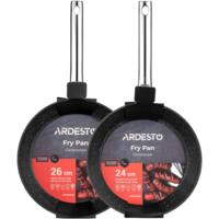 Набор сковород Ardesto Gemini Abetone 26 см, 24 см, чорний, алюминий (AR1926GBH_AR1924GBH)