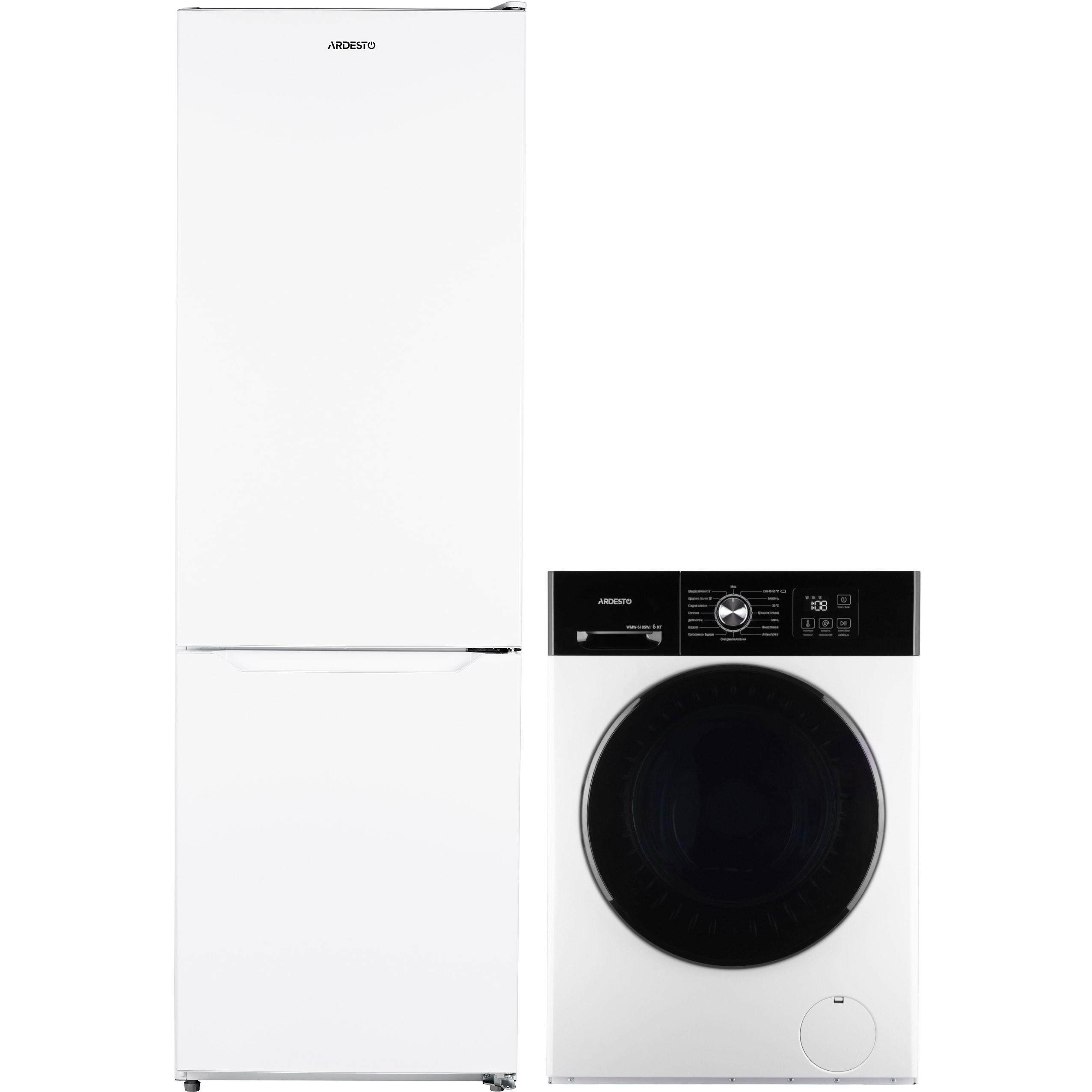 Комплект ARDESTO Пральна машина WMW-6105WI+Холодильник DNF-M295W188фото1