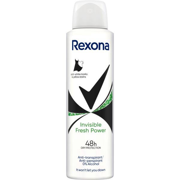 

Антиперспирант-аэрозоль Rexona 48H невидимый на черной и белой одежде 150 мл