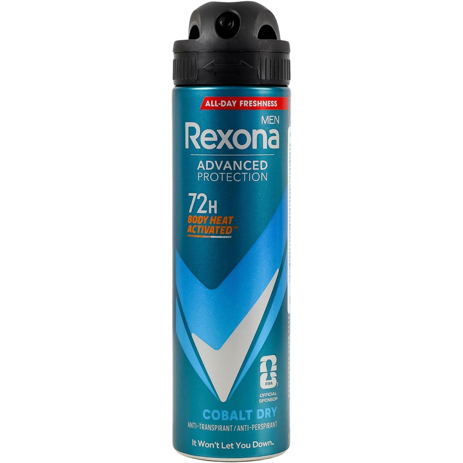 Антиперспірант-аерозоль Rexona Men Advanced protection 72H Cobalt dry 150 млфото