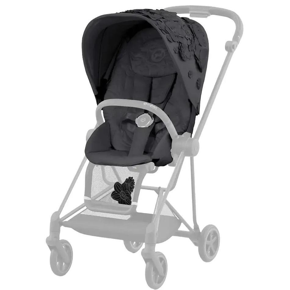 Чехол тканевый для прогулочного блока Cybex Mios Simply Flowers Grey фото 1