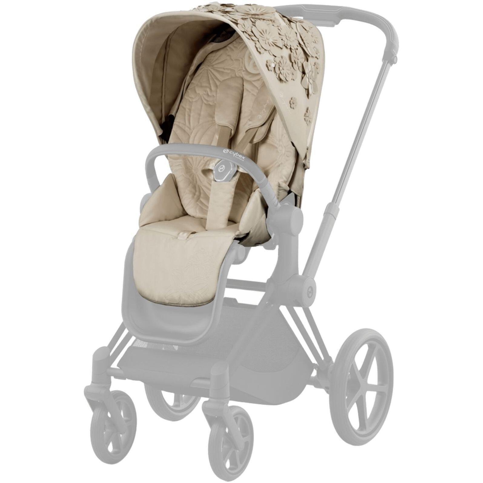 Чехол тканевый для прогулочного блока Cybex Priam Simply Flowers Beige фото 1