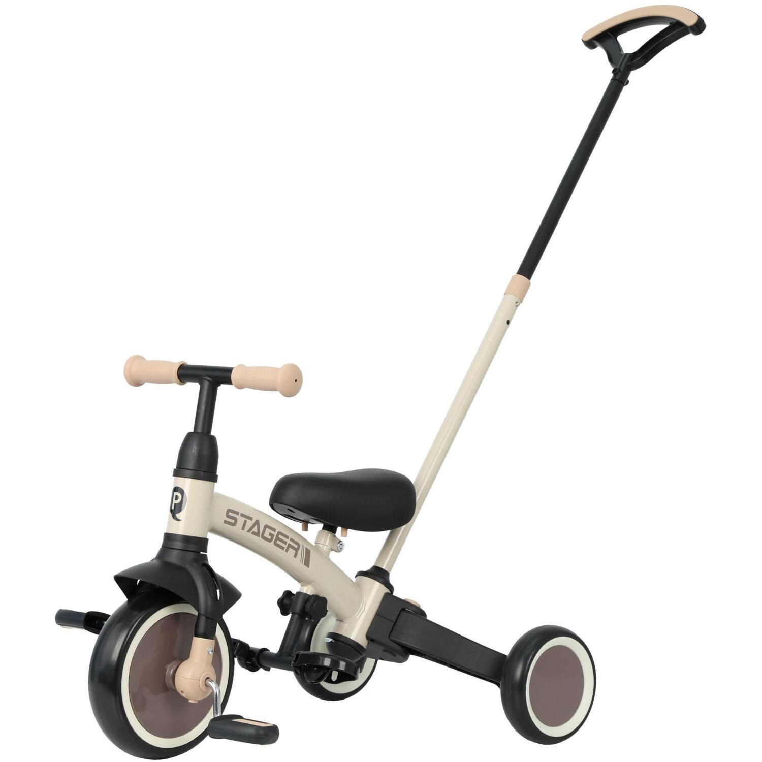 Велосипед-беговел QPLAY Stager 3в1 Beige-Brown (T80STAGERBeigeBrown)