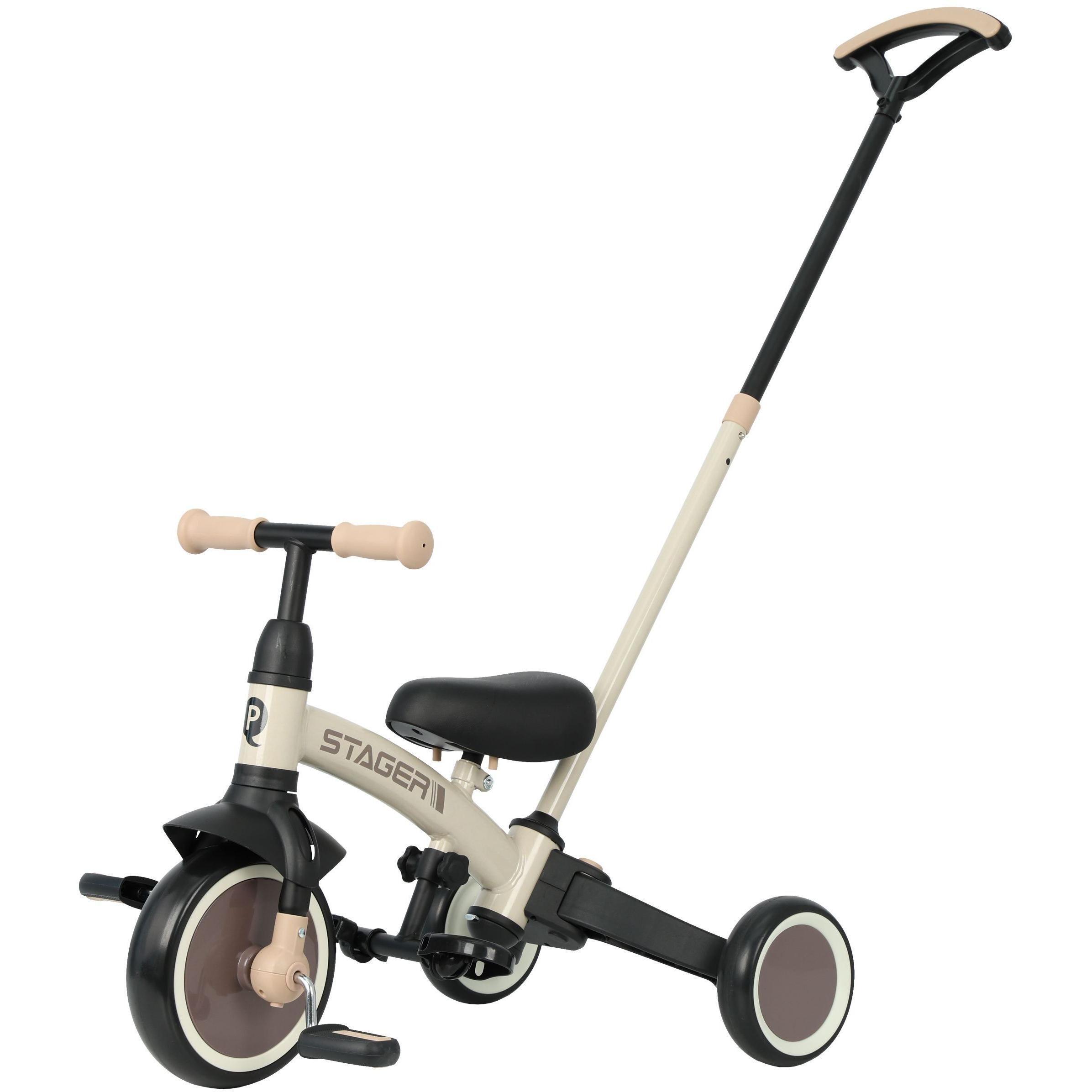Велосипед-беговел QPLAY Stager 3в1 Beige-Brown (T80STAGERBeigeBrown) фото 1