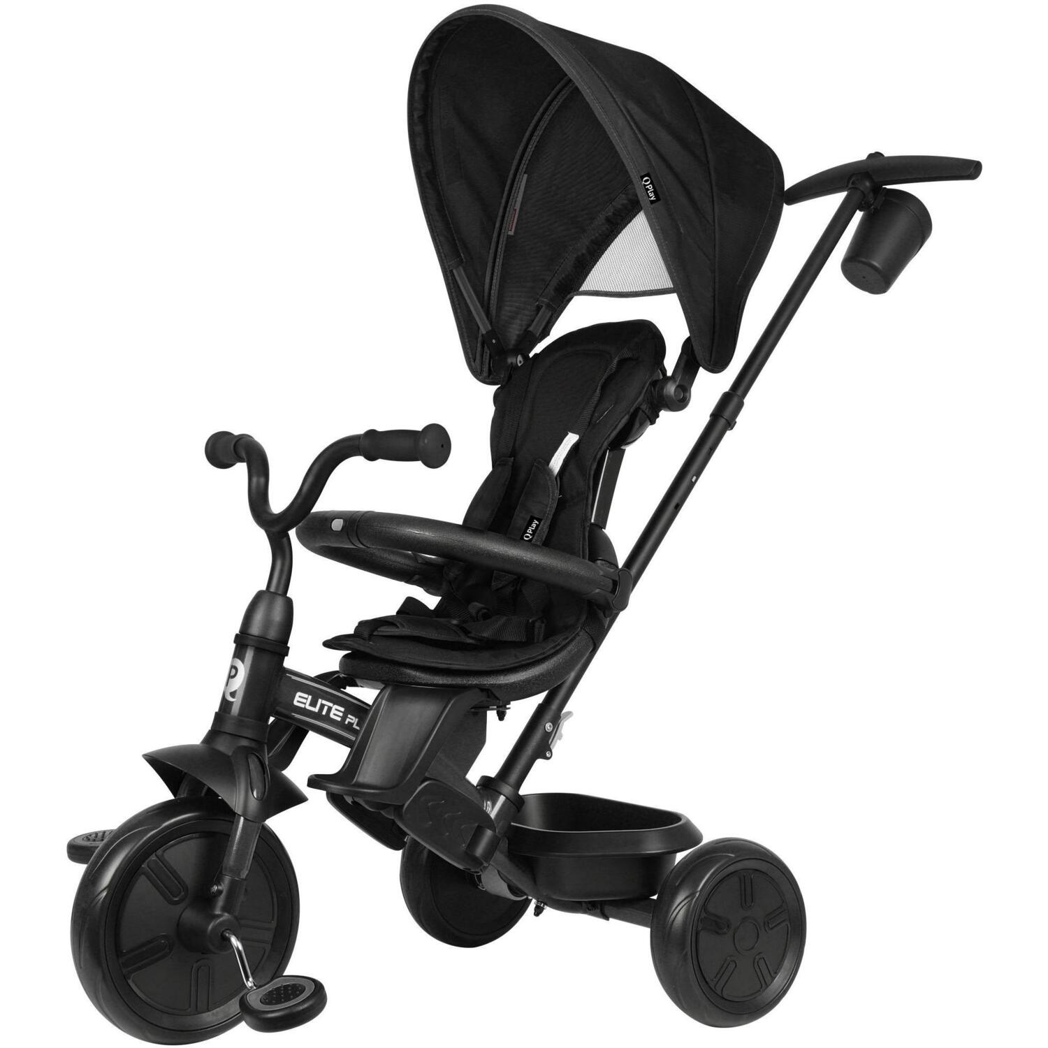 Велосипед трехколесный детский QPLAY Elite Platinum Black (T10-ZElitePlatinumBlack)
