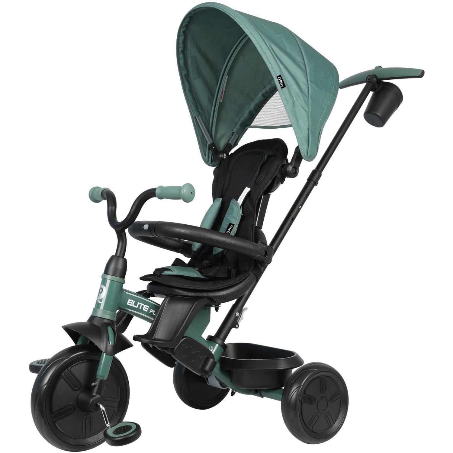 Велосипед трехколесный детский QPLAY Elite Platinum Green (T10-ZElitePlatinumGreen)