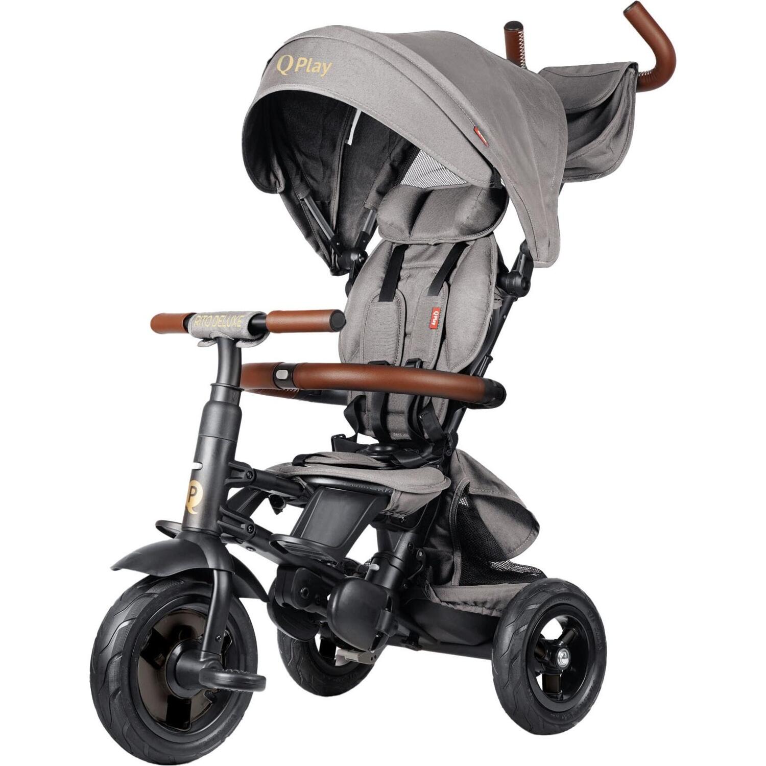 Велосипед складной трехколесный детский QPLAY Rito Deluxe Grey (S380-17RitoDeluxeGrey) фото
