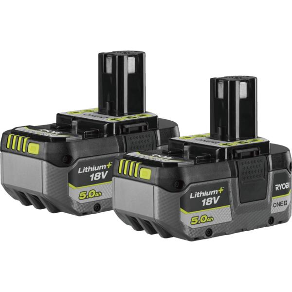Набор аккумуляторов Ryobi ONE+ RB1850X2 Lithium+ 18В 2х5А·ч (5133005305)