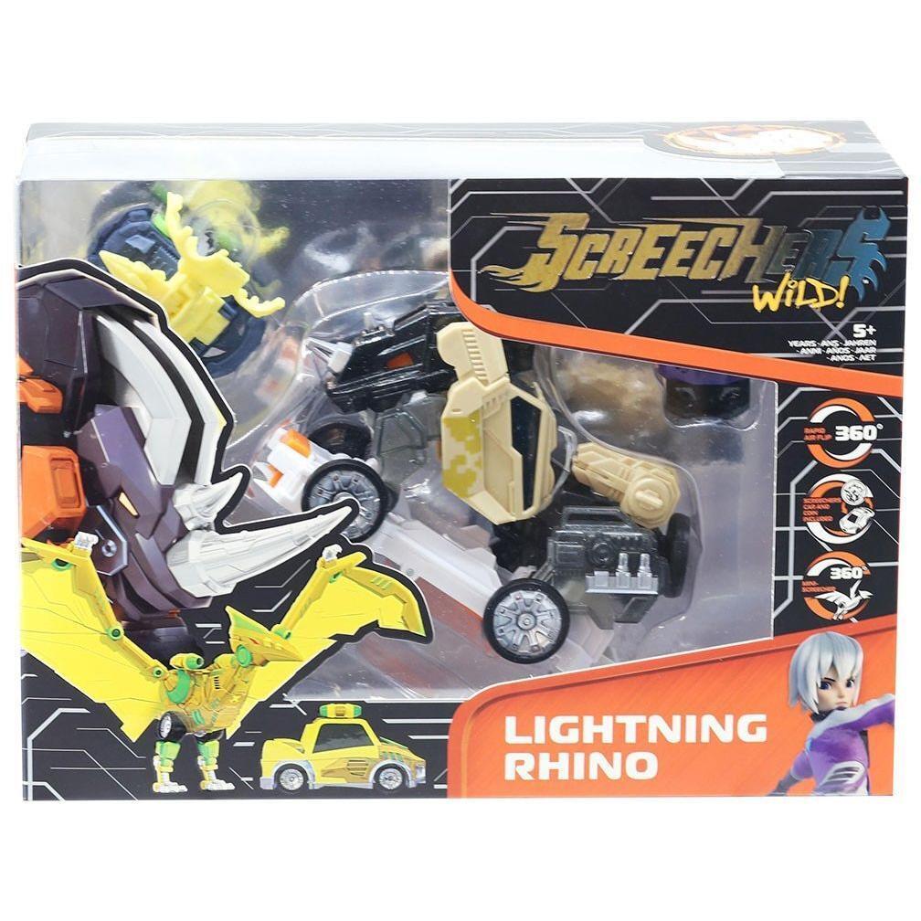 Машинка-трансформер Screechers Wild! S4 L3 - ЛАЙТНІНГ РАЙНО (EU685303)фото