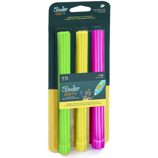 

Набор стержней для 3D-ручки 3Doodler Start - МИКС (75 шт: зеленый, желтый, розовый) (3DS-ECO-MIX4-75)