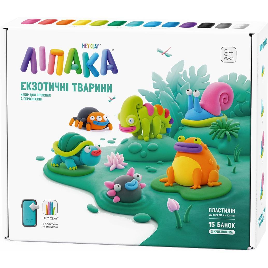 Меганабор самозатвердевающего пластилина Lipaka - Экзотические животные (15025-UA01) фото 