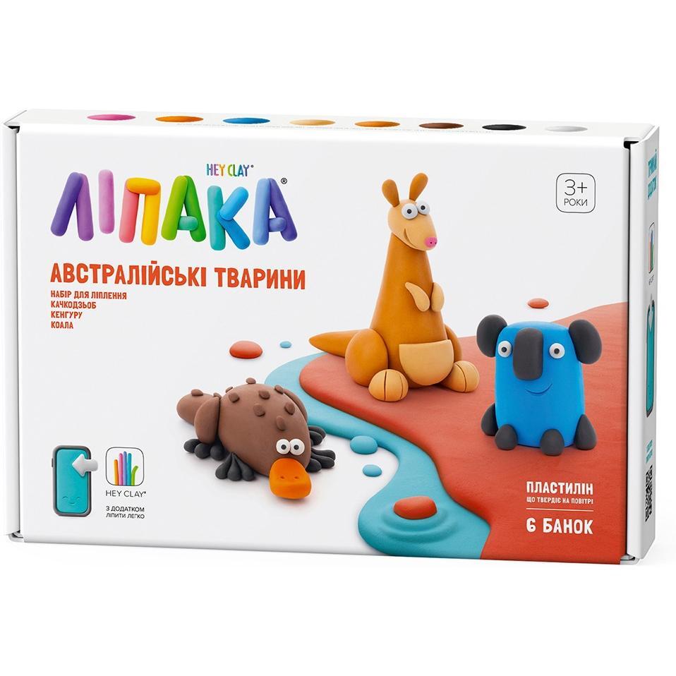 Набор самозатвердевающего пластилина Lipaka - Австралийские животные: утконос, кенгуру, коала (60052-UA01) фото 1