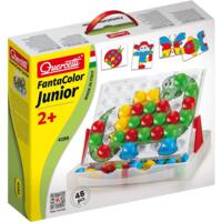 Набор Quercetti для занятий мозаикой (кейс, большие фишки (48 шт.) + доска 27х21 cm, переносной) (4190-Q)