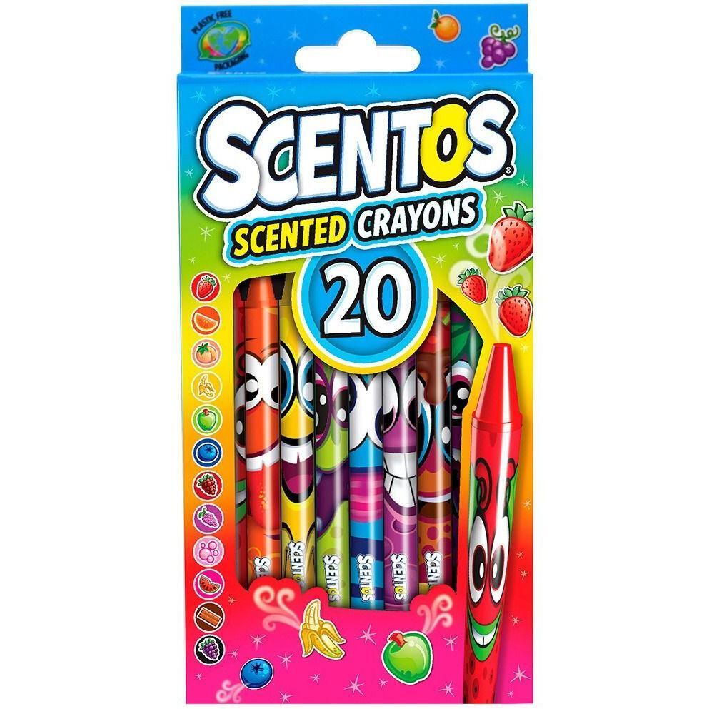 Набір ароматних воскових олівців Scentos ФРУКТОВА ФЕЄРІЯ (20 кольорів) (40277)фото1