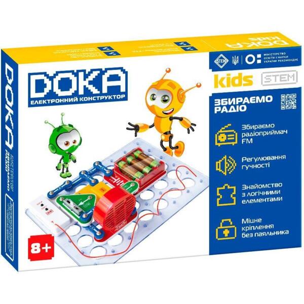 

Конструктор электронный DOKA "СОБИРАЕМ РАДИО" (D70703)