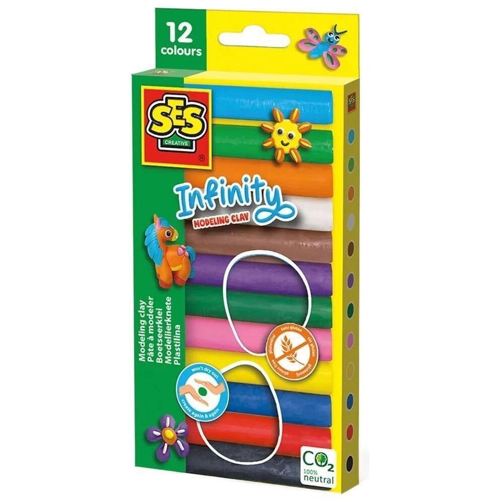 Пластилін Ses Creative ВЕСЕЛА ЛІПКА (12 кольорів) (00406S)фото