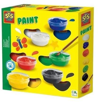 Гуашь Ses Creative - КРАСКИ РАДУГИ (6 цветов, в пластиковых баночках) (00361S) фото 1