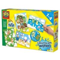 Набір для творчості Ses Creative - ВОДНІ МАЛЮНКИ "Тварини" (картки, пензель)