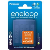 Аккумулятор Panasonic Eneloop NI-MH AAA 800 мАч, 4 шт, с кейсом для хранения (BK-4MCDEC4CP)