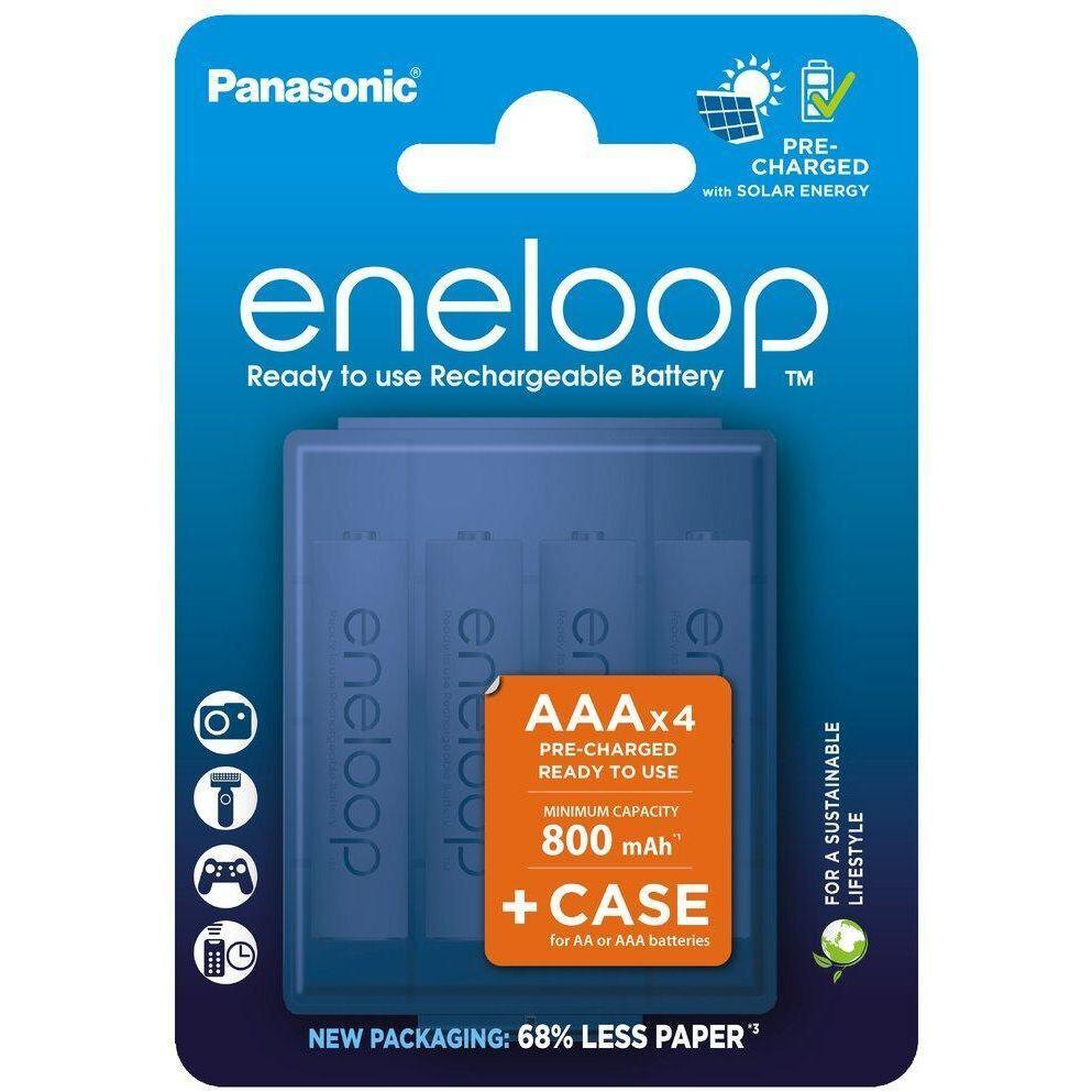 Акумулятор Panasonic Eneloop NI-MH AAA 800 мАг, 4 шт, з кейсом для зберігання (BK-4MCDEC4CP)фото1