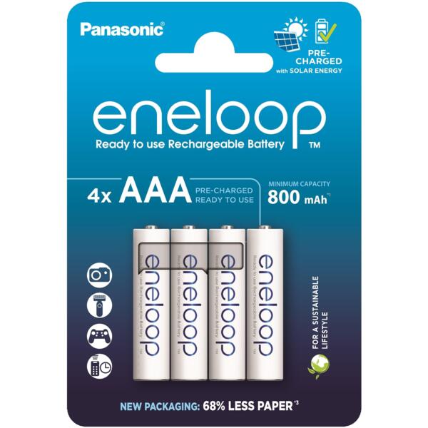 

Аккумулятор Panasonic Eneloop NI-MH AAA 800 мАг, 4 шт. (BK-4MCDE/4CP)