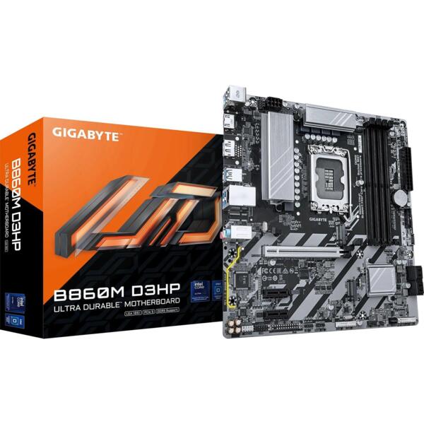 

Материнская плата GIGABYTE B860M D3HP sAM5 B860 4xDDR5 M.2 HDMI DP mATX (B860M_D3HP)
