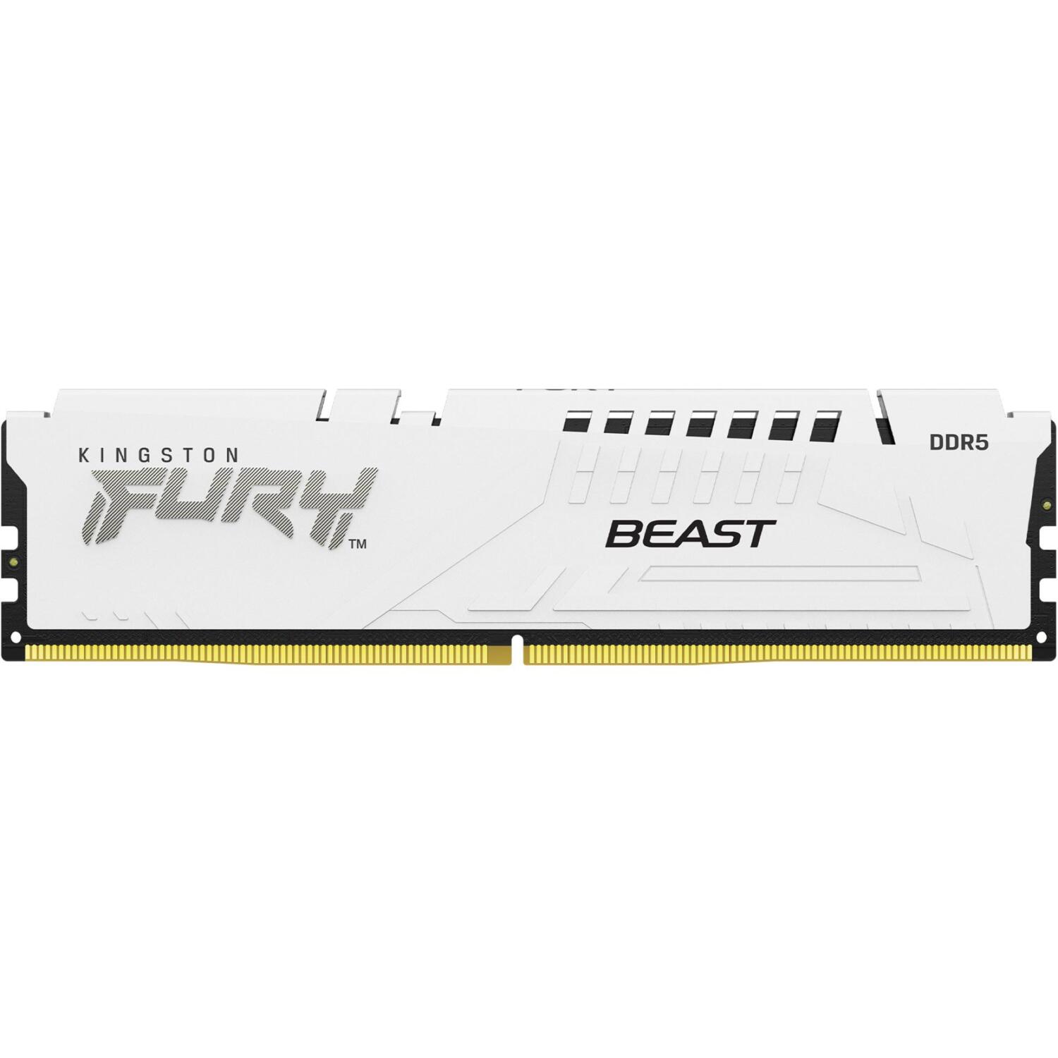 Память для ПК Kingston DDR5 16GB 5600 FURY Beast White EXPO (KF556C36BWE-16) фото