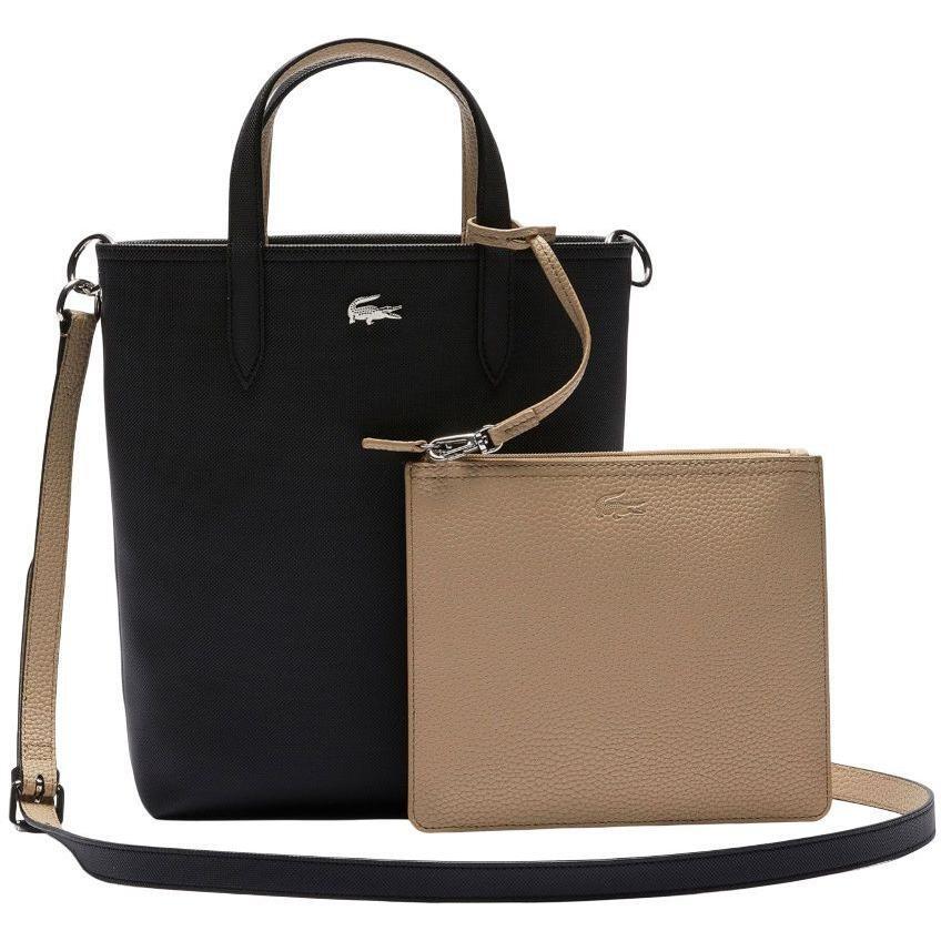 Сумка двостороння Lacoste Anna Reversible NF2991AA-A91 чорна/бежевафото1