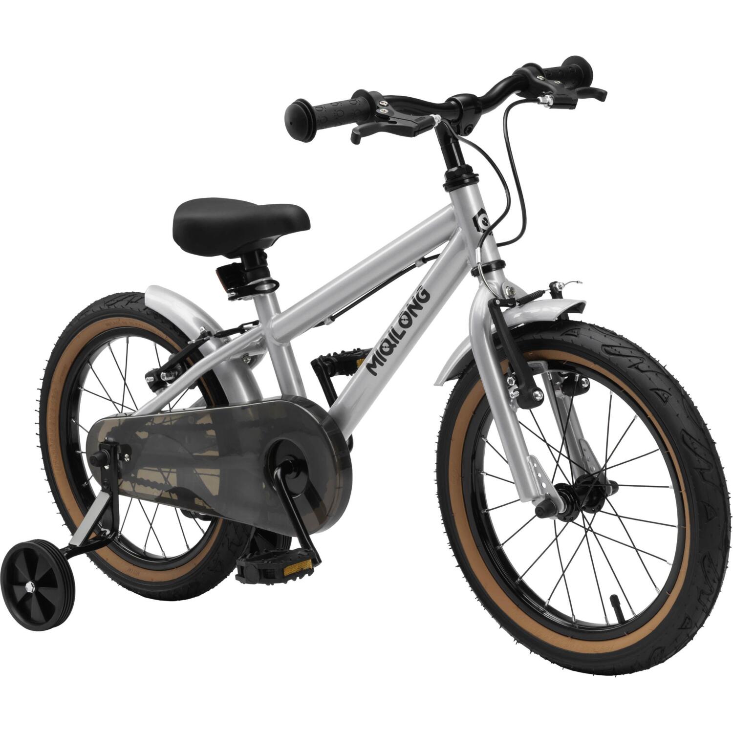 Дитячий велосипед Miqilong ST 16" срібний (RBB-ST16-SILVER)фото