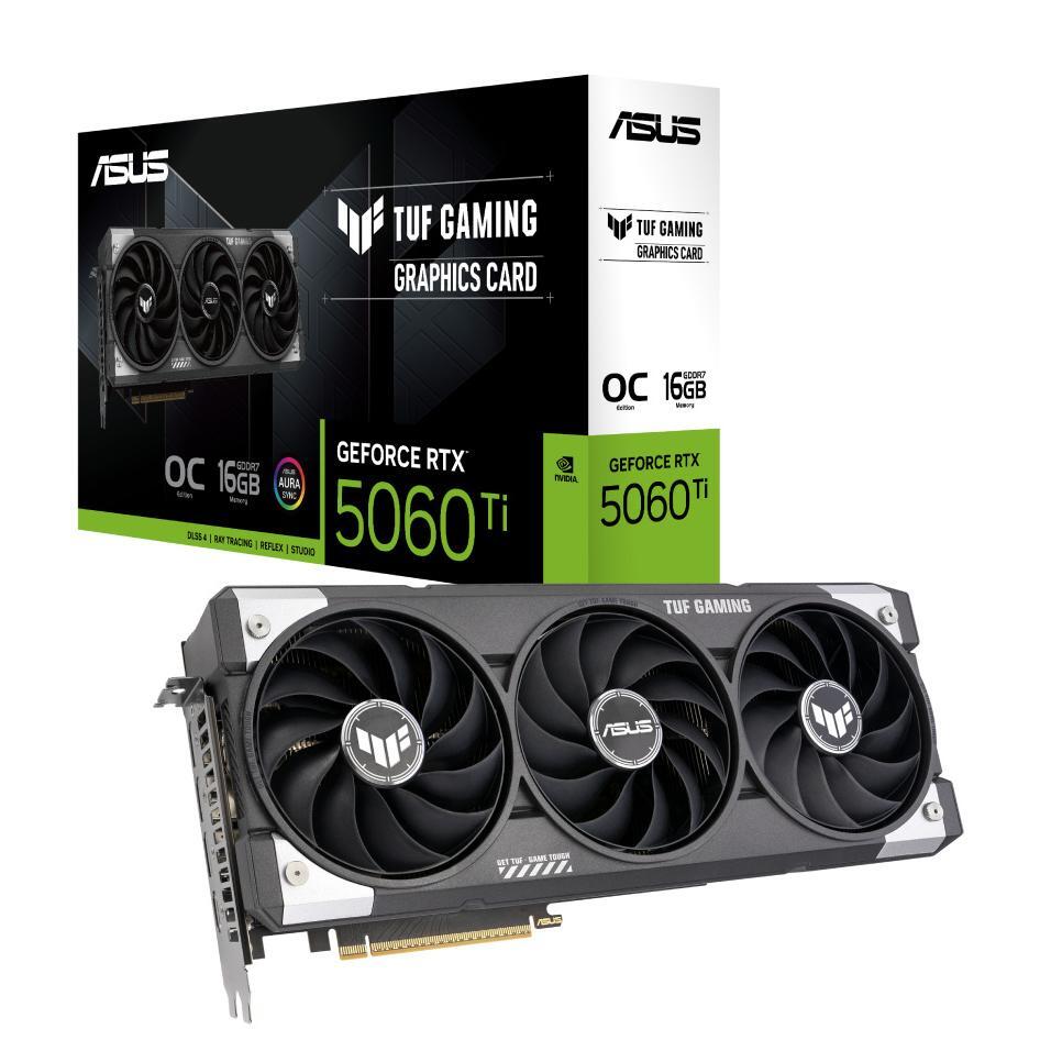 Видеокарта ASUS GeForce RTX 5060 Ti 16 GB GDDR7 OC TUF GAMING (90YV0MG0-M0NA00) фото 1