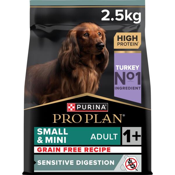

Сухой корм для собак с чувствительным пищеварением Purina Pro Plan Small&Min 1+ Sensitive Digestion с индейкой 2,5 кг