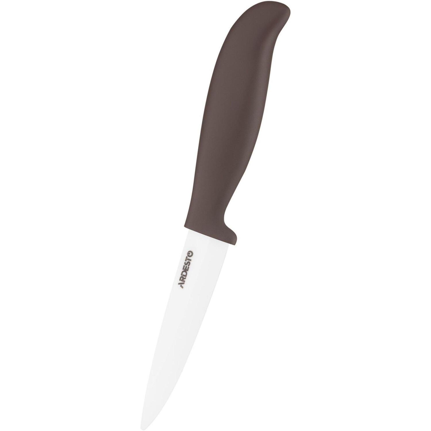 Ніж керамічний універсальний Ardesto Fresh, 10см, коричневий (AR2120BR)фото