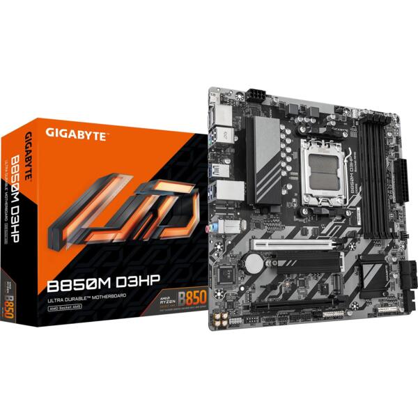 

Материнская плата GIGABYTE B850M D3HP sAM5 B850 4xDDR5 M.2 HDMI DP mATX