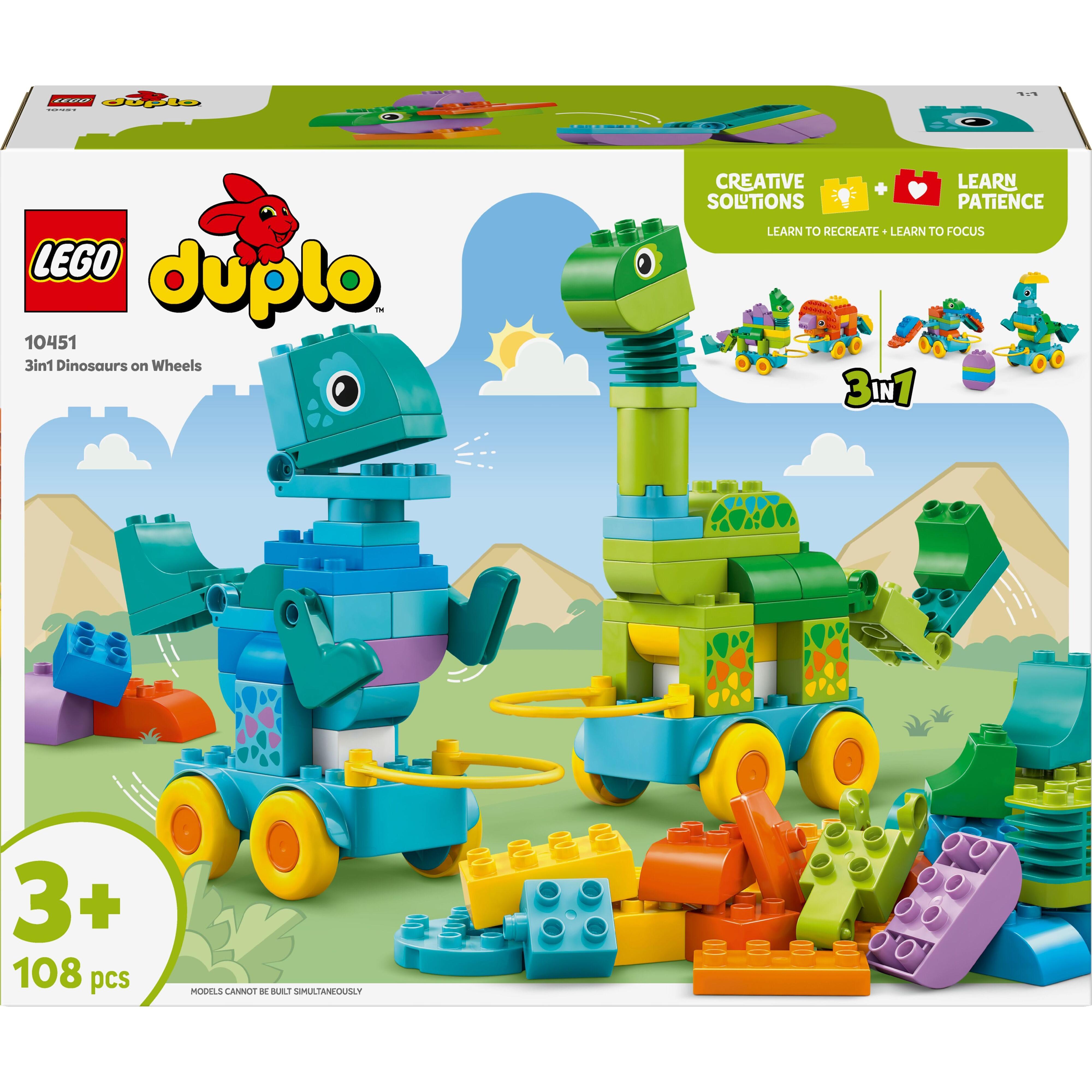 LEGO 10451 DUPLO Town Динозавры на колесах 3в1 фото 1