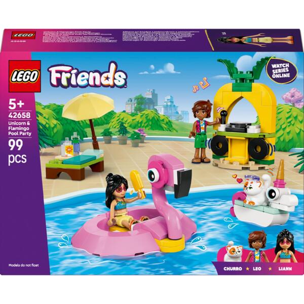 

LEGO 42658 Friends Вечеринка единорога и фламинго возле басейна