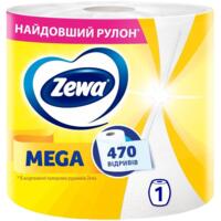 Кухонні рушники Zewa Mega Roll 470 відривів 1 рулон