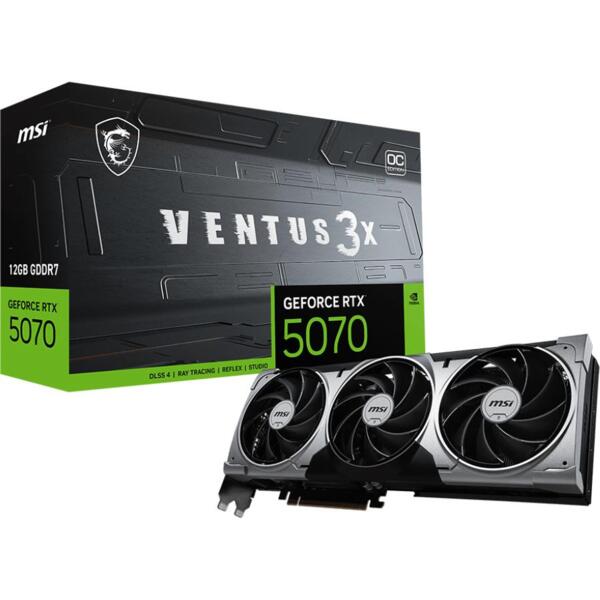 

Видеокарта MSI GeForce RTX 5070 12GB GDDR7 VENTUS 3X OC (912-V532-001)