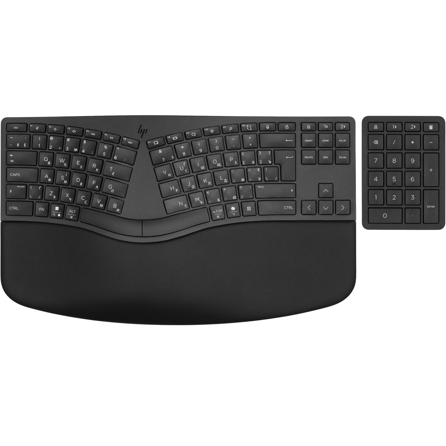 Клавиатура HP 960 BLK Ergonomic split-zone, 112key, BT, EN/UK, Black (7E755AA) фото