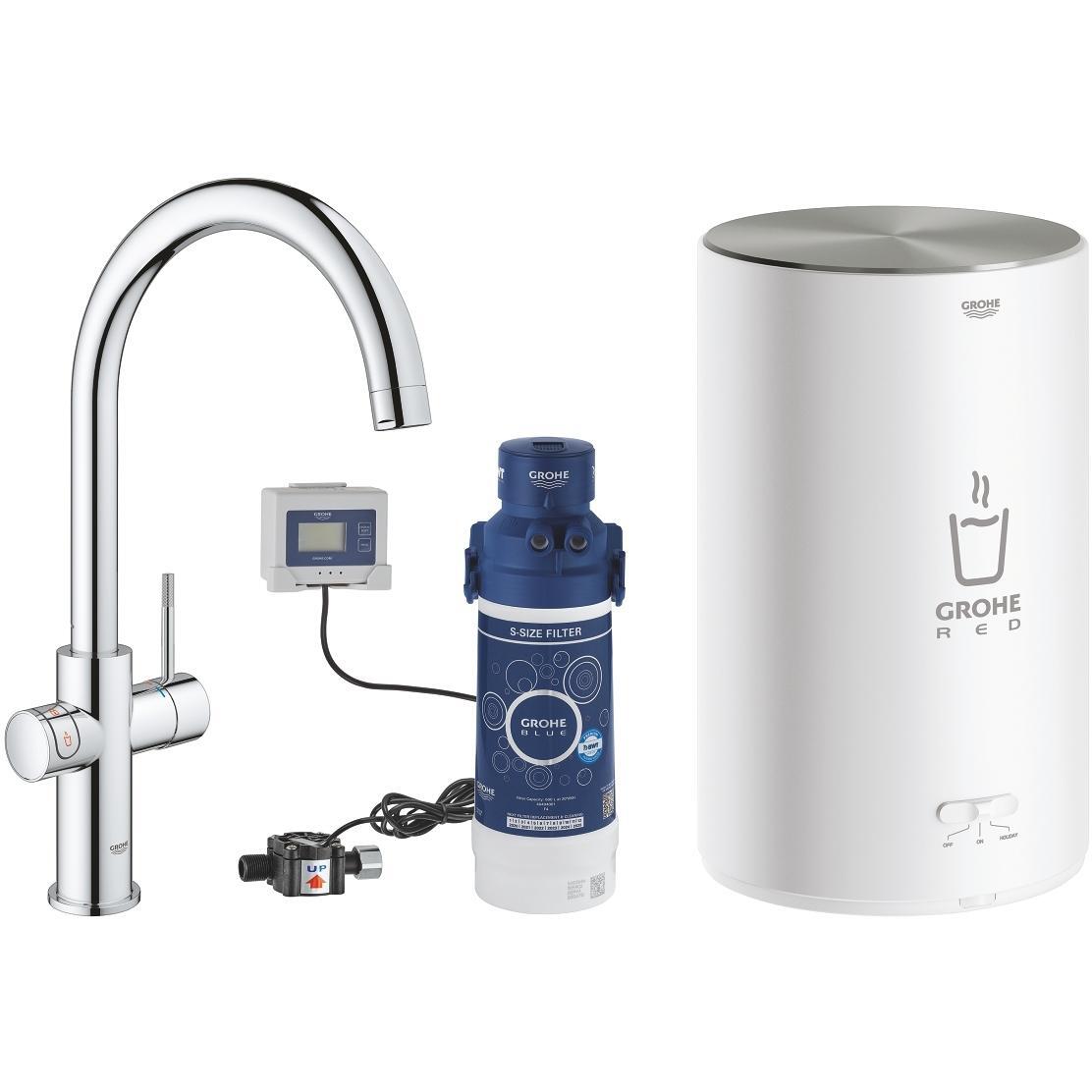 Комплект смесителя для кухни GROHE Red Duo и бойлерная система M размера (30083001) фото 1