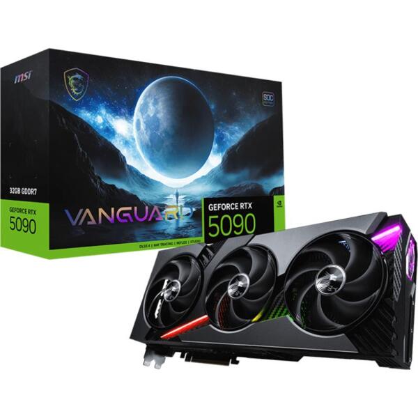 

Видеокарта MSI GeForce RTX 5090 32GB GDDR7 VANGUARD SOC (912-V530-018)