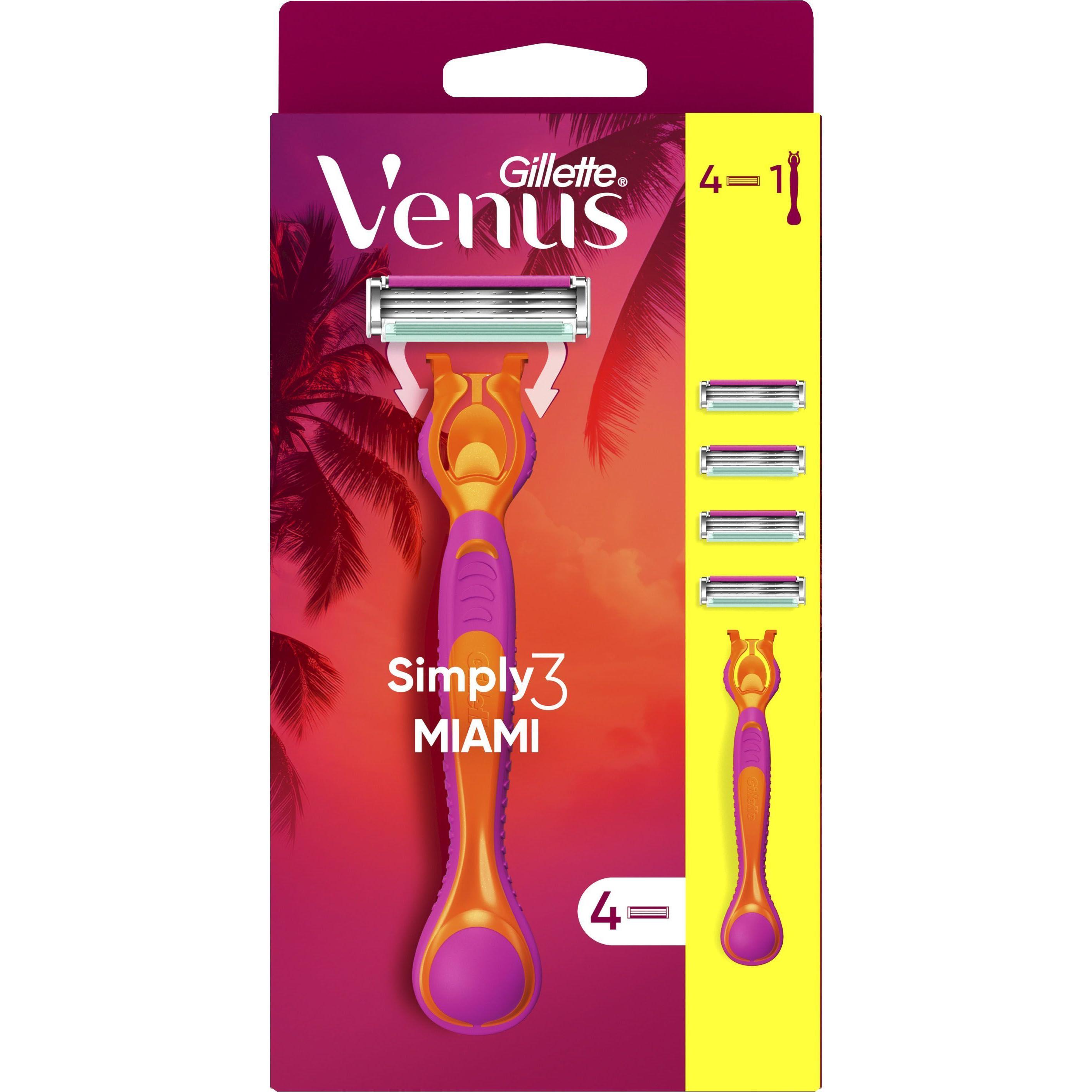 Бритва Gillette Venus Simply 3 Miami з 4 змінними картриджамифото1