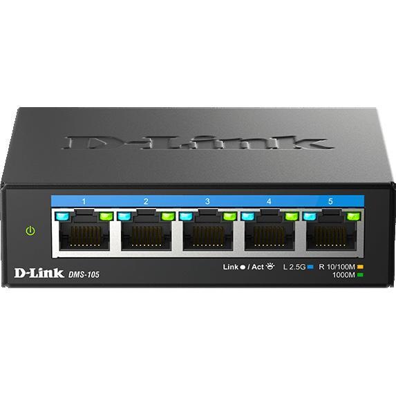 

Коммутатор D-Link DMS-105 5x2.5GE, Неуправлямый (DMS-105)