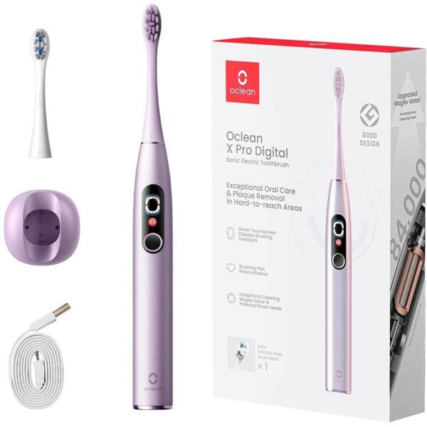 Электрическая зубная щетка Oclean X Pro Digital Purple
