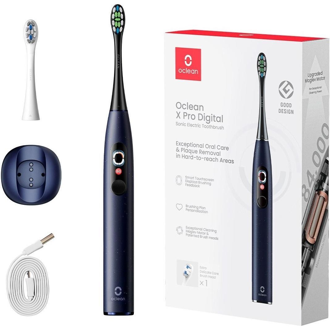 Электрическая зубная щетка Oclean X Pro Digital Dark Blue фото 1