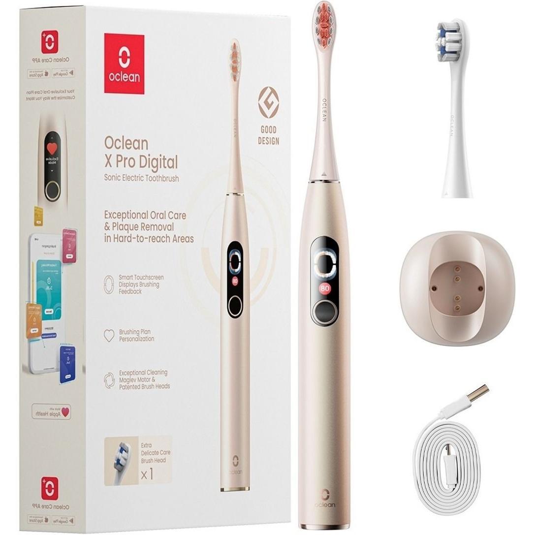 Электрическая зубная щетка Oclean X Pro Digital Champagne Gold фото 1