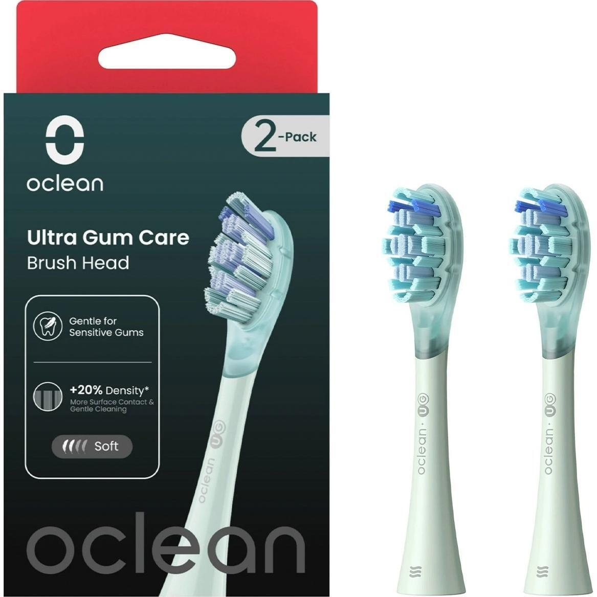 Насадка для зубної щітки Oclean Ultra Gum Care Brush Head 2 pack UG01 G02 Green 2штфото1